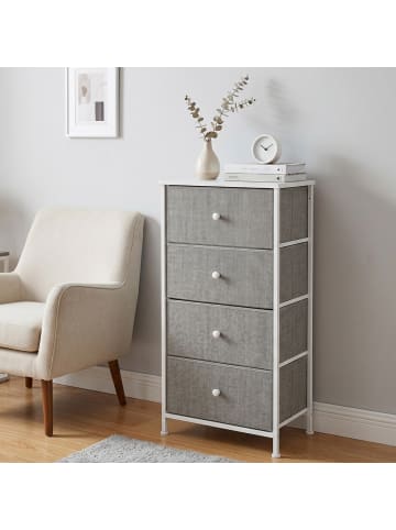 SONGMICS Kommode Bellah in Grau-Creme - (B)45.1 x (H)92.4 x (T)30.1 cm
