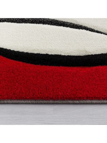 KADIMA DESIGN Teppich Kurzflor Karo Wohnzimmer in Rot