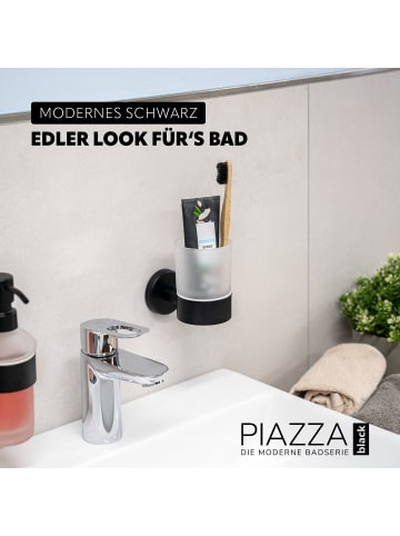 bremermann Glasbecherhalter Piazza Black ca. 6,5 x 9,5 x 11 cm (B/H/T)
