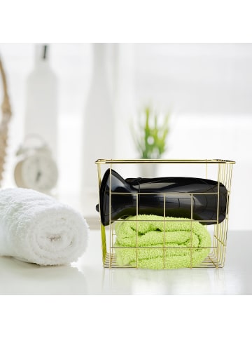 relaxdays Drahtkorb Set in Gold