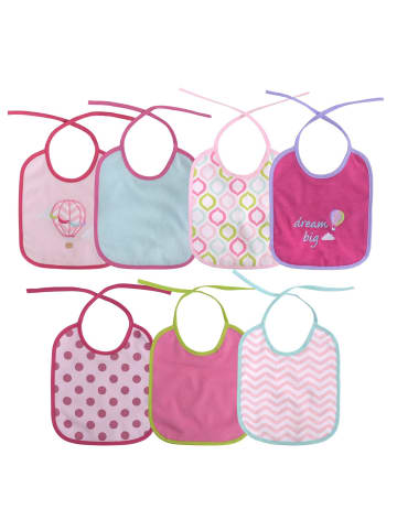 BABY CARE Babylatz-Set 7-teilig einlagig in rosa