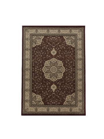 KADIMA DESIGN Teppich Kurzflor Boho Vintage Look Polypropylen Gewebt in Rot