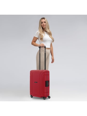Redolz Essentials 15 4-Rollen Kabinentrolley 55 cm mit Dreipunkt-Verschluss in classic red