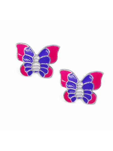 schmuck23 Ohrringe 925 Silber Schmetterling in Bunt