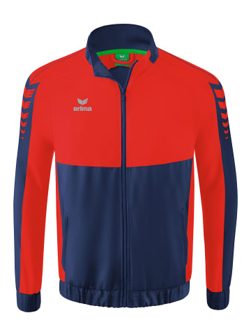 erima Six Wings Präsentationsjacke in new navy/rot