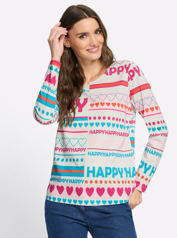 Sieh an! Langarm-Shirt in zartmint-pink-bedruckt