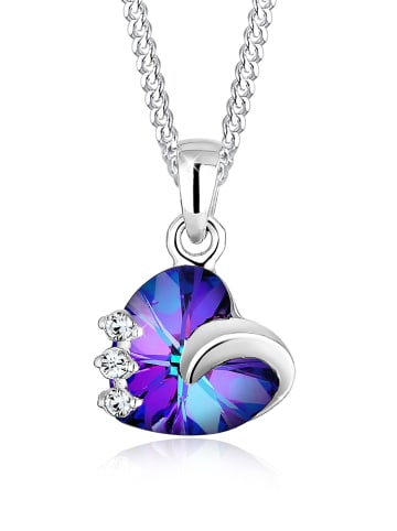 Elli Halskette 925 Sterling Silber Herz in Violett