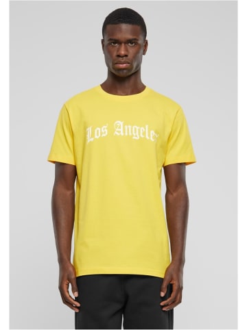 Mister Tee T-Shirt "Los Angeles Wording Tee" in Gelb