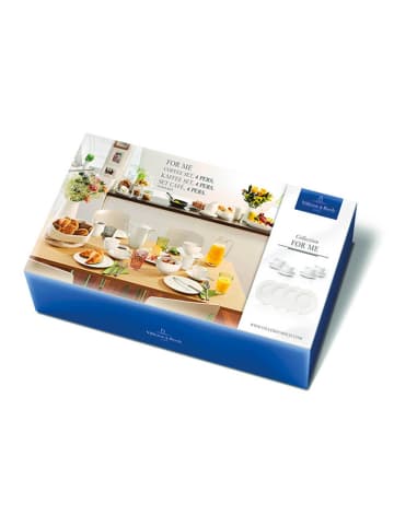 Villeroy & Boch 12-tlg. Kaffeeservice For Me in Weiß – in weiß