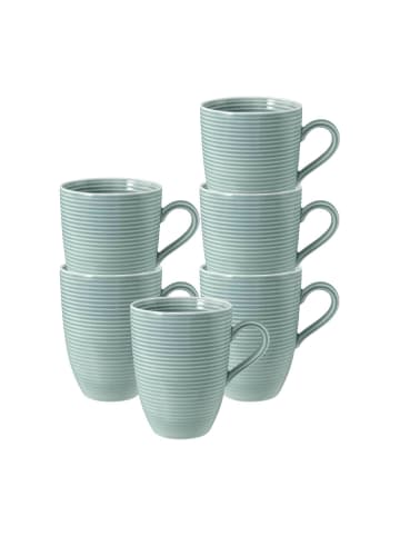 Seltmann Weiden 6er Set Kaffeebecher Beat Color Glaze 350 ml in Salbeigrün