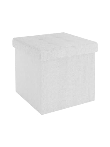 Intirilife Faltbare Sitzhocker 30x30x30 cm in SCHNEE WEIß
