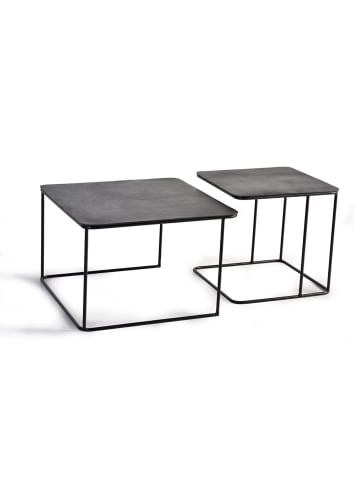 Giner y Colomer 2-tlg Set: Satztischen aus geschnitztem und handbemaltem Mangoholz in Bronze