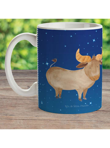 Mr. & Mrs. Panda Plastikbecher Sternzeichen Stier ohne Spruch in Sternenhimmel Blau