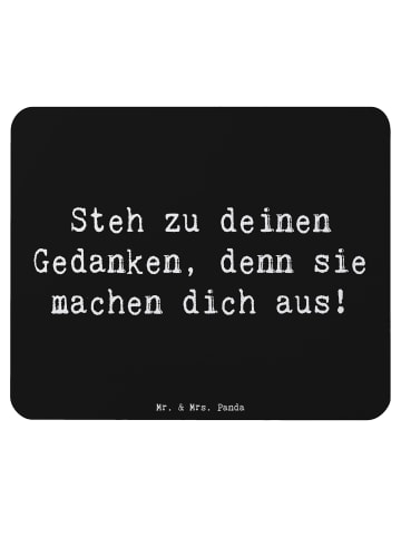 Mr. & Mrs. Panda Mouse Pad Spruch Mutig zu seinen Meinungen steh... in Schwarz
