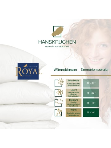 HANSKRUCHEN Daunendecke Royal Medium in Weiß