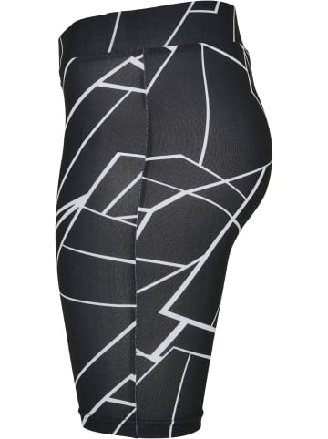 Urban Classics Urban Classics Damen Ladies AOP Cycle Shorts in geometric black