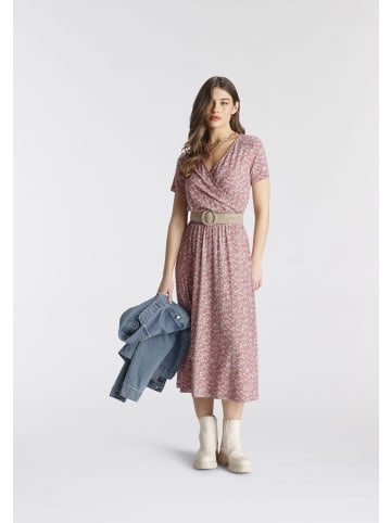 Tamaris Jerseykleid in rosa geblümt