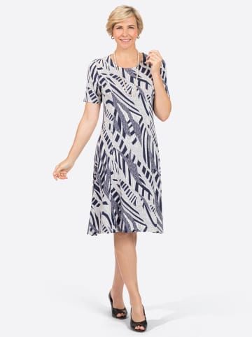 WITT WEIDEN Jerseykleid in marine-ecru-bedruckt