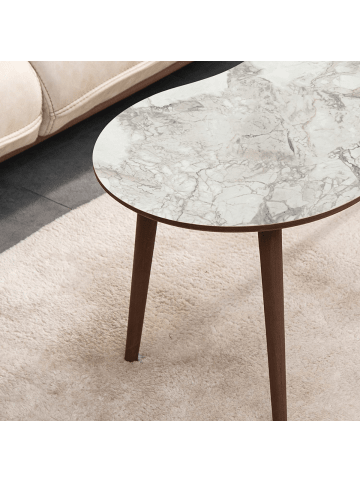 CALICOSY Couchtisch NOCTIS in Weiß - (W) 99  x (H) 45  x (L) 54  cm