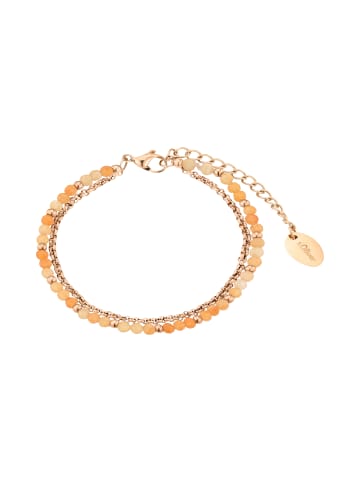 S. Oliver Jewel Armband Edelstahl, IP Rose in Apricot