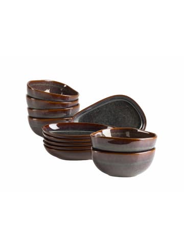 Mäser Snacking-Set, Steinzeug Cordelia in Braun