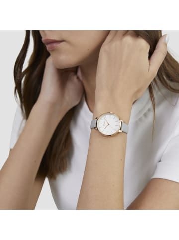 s.Oliver Armbanduhr Zeitlos und modern in grau