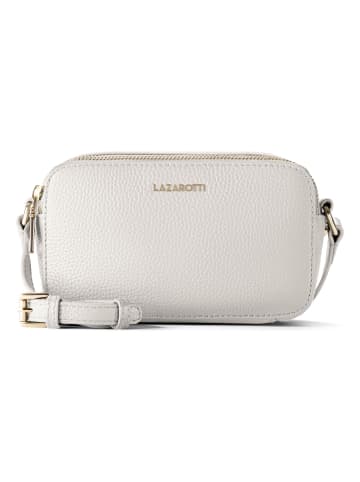 Lazarotti Bologna Leather Umhängetasche Leder Double-Zip 18 cm in cream