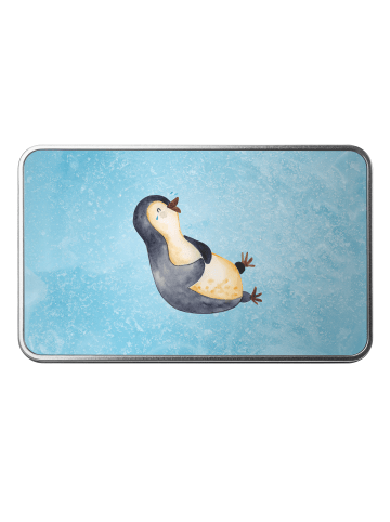 Mr. & Mrs. Panda Keksdose Pinguin Lachen ohne Spruch in Eisblau