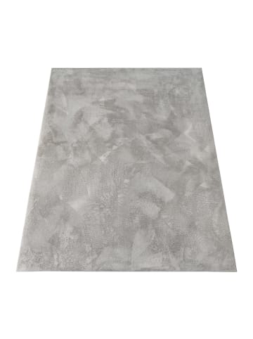 KADIMA DESIGN Teppich Kurzflor waschbar Einfarbig Wohnzimmer in Grau