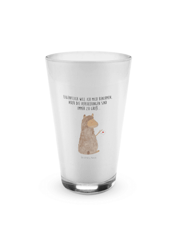 Mr. & Mrs. Panda Glas Alpaka Fahne mit Spruch in Transparent