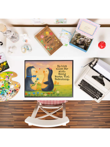 Mr. & Mrs. Panda Bastelunterlage Pinguin Pärchen Design mit Spruch in Weiß