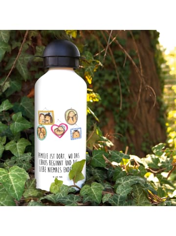 Mr. & Mrs. Panda Kindertrinkflasche Igel Familie mit Spruch in Weiß