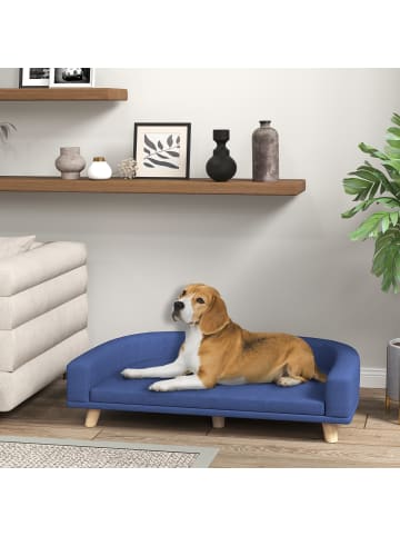 Pawhut Hundesofa Blau 98L x 67B x 25H cm