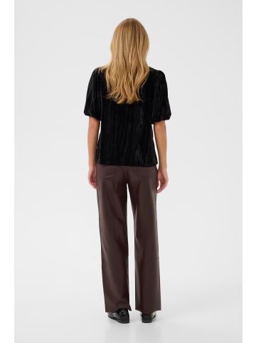 Kaffe Kurzarm-Bluse KAelva Regular fit in Black Deep