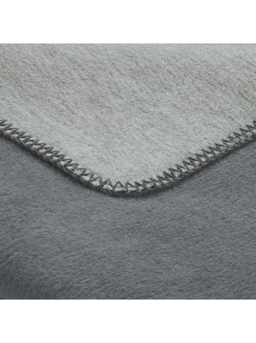 Erwin Müller Baumwollmischung Wohndecke 2er-Pack Matera in grau/silber