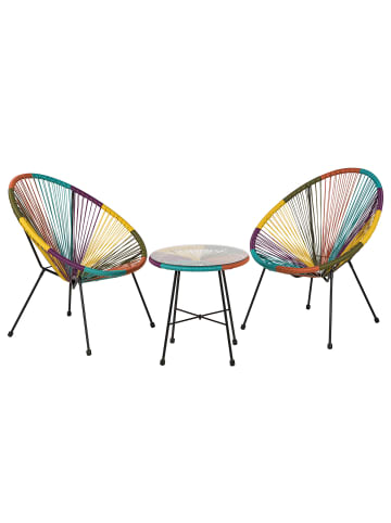 home24 Sitzgruppe Copacabana 3-teilig in Multicolor