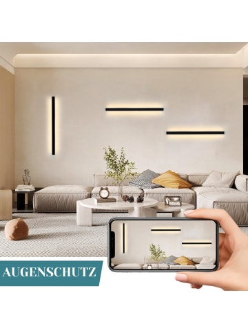 ZMH 2er-Set Wandleuchte LED in schwarz L 60CM 3000K warmweiß lange Hallampe 21W