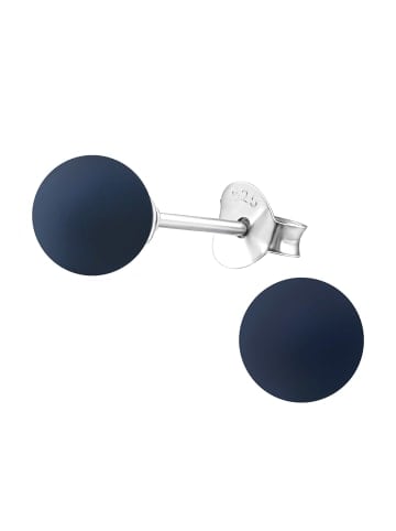 Alexander York Ohrringe, Ohrstecker PERLE 6 mm dunkelblau in 925 Sterling Silber, 2-tlg.