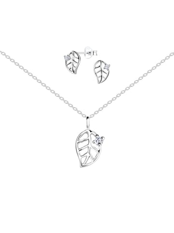 Alexander York Schmuckset LEAF ZIRKONIA in 925 Sterling Silber, 4-tlg.