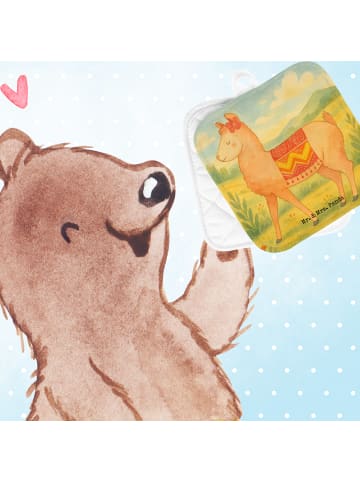 Mr. & Mrs. Panda Ofenhandschuhe Alpaka Stolz Design ohne Spruch in Weiß