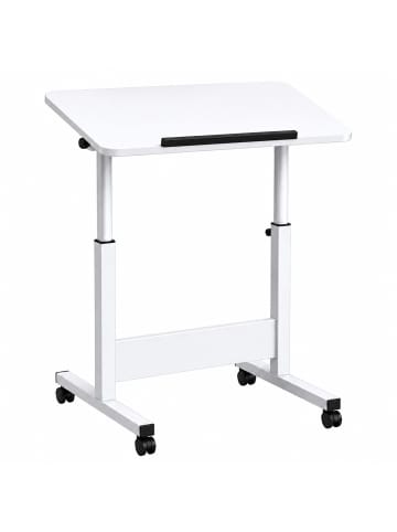 Laptoptisch in Weiß - (B)60 x (H)67-90 x (T)40 cm