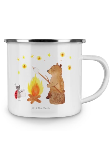 Mr. & Mrs. Panda Emaille Becher Bär & Marienkäfer Lagerfeuer ohn... in Weiß