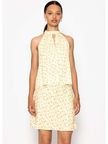 SASSYCLASSY Viskose Top mit floralem Print in Gelb