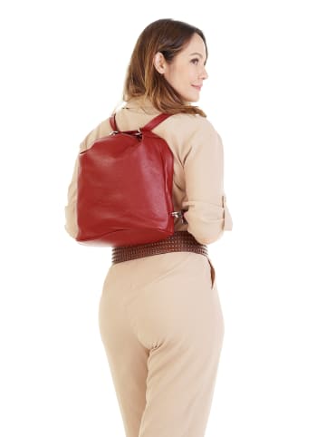 Samantha Look Shopper echt Leder in rot