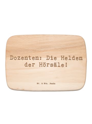 Mr. & Mrs. Panda Frühstücksbrett Spruch Dozenten Helden mit Spruch in Transparent