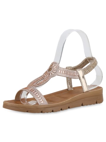 VAN HILL Riemchensandaletten Chloe in Gold