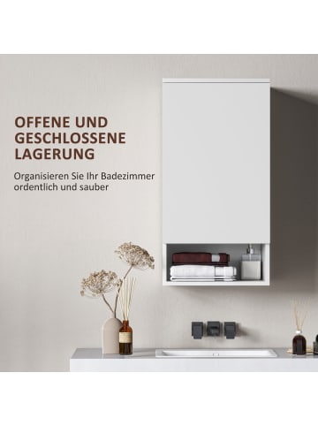 HOMCOM Wandschrank-40L x 27B x 77H cm-Weiß