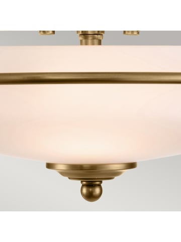 Licht-Erlebnisse Deckenlampe Ø 42.2 x (H)19.4 cm in Messing Antik WeißMessing Antik Weiß
