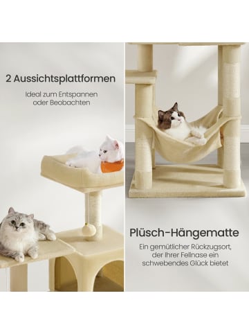 Feandrea Katzenbaum Clawfy in Beige - (B)45 x (H)137.7 x (T)55 cm