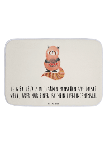 Mr. & Mrs. Panda Badteppich Roter Panda mit Spruch in Weiß